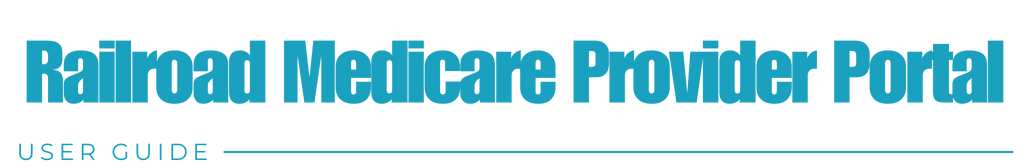 Railroad Medicare Provider Portal